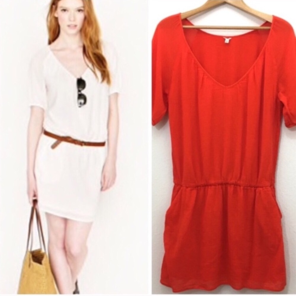 J. Crew Whisper Gauze Siesta dress orange size S
